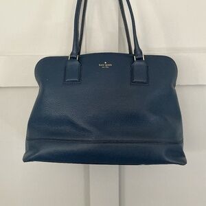 Kate Spade Young Lane Marybeth Leather Laptop Tote Navy